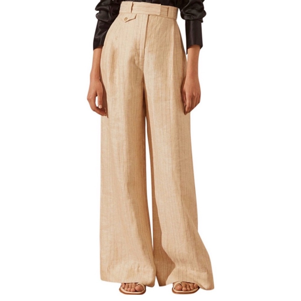 Shona Joy Linen Wide-Leg Pant - Picture 5 of 16